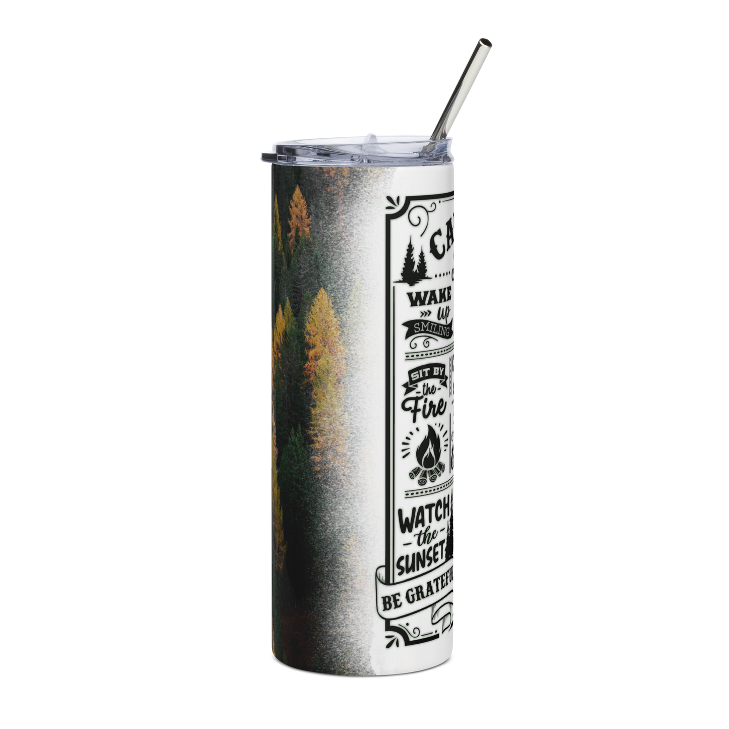 Camping Rules - 20oz Stainless Steel Tumbler