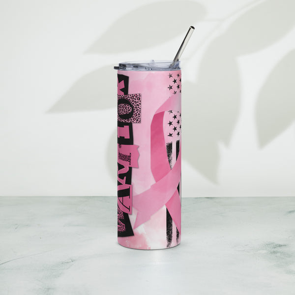 Breast Cancer Awareness, Warriors In Pink - 20oz Stainless Steel Tumbler